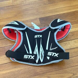STX Black and Gray Kids small Lacrosse Shoulder Pads
